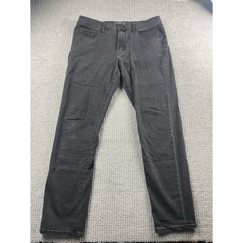 Travis Mathew Legacy Featherweight Jeans Mens 35 (36x32) Gray Dark Stretch Denim